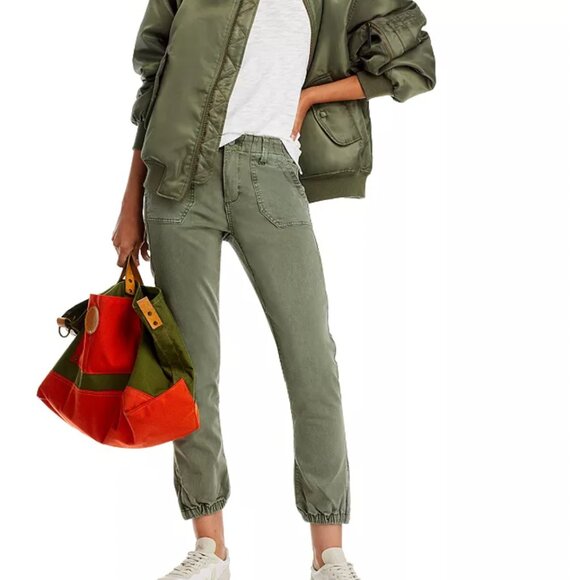 Paige Mayslie Jogger Pants in Vintage Ivy Green Size 26 - Picture 2 of 9